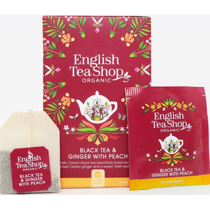 Μαύρο Τσάι με Τζίντζερ και Ροδάνικο | Black Tea & Ginger with Peach | 20 φακ. Μαύρο Τσάι με Τζίντζερ και Ροδάνικο | Black Tea & Ginger with Peach | 20 φακ.