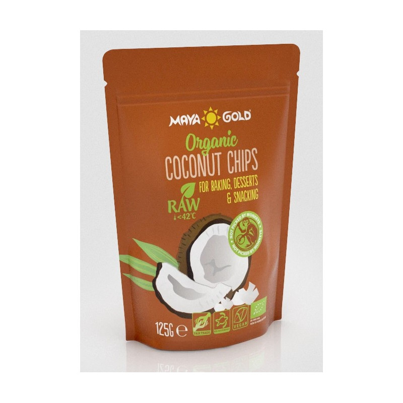 Βιολογικά Πατατάκια Καρύδας | Coconut Raw Chips Organic | 125gr