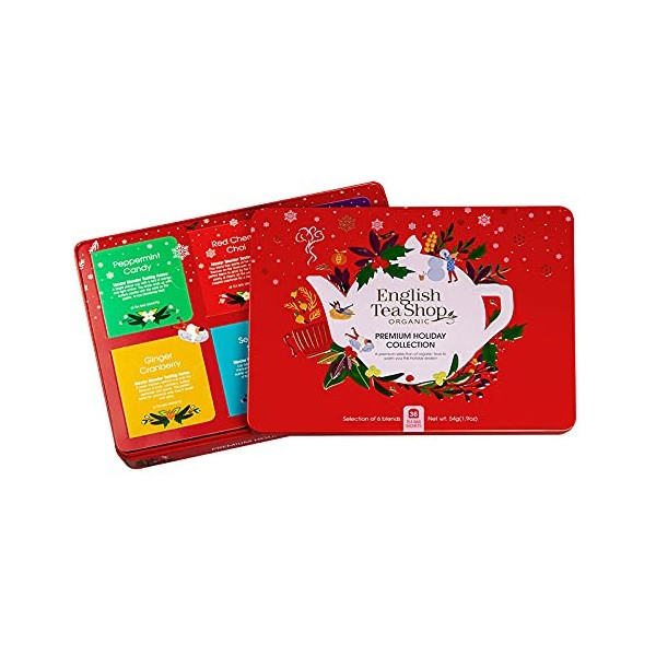 Συλλογή Χριστουγέννων | Premium Holiday Collection Snowflake - Red Gift Tin 36 Tea Bag | 36 φακελάκια  | 36 φακελάκια