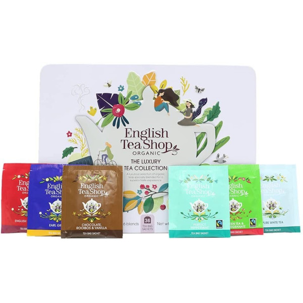 Συλλογή Για Δώρο | Organic Luxury Gift Tin - 36 Tea Bag - 6 different flavours | 36 φακελάκια