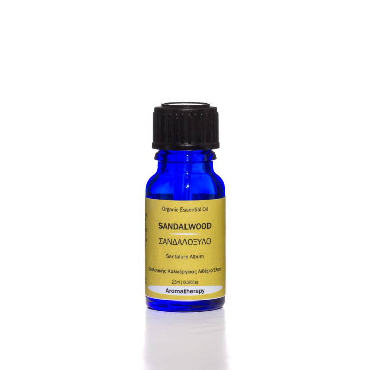 Βιολογικό Αιθέριο Έλαιο Σανδαλόξυλου | Sandalwood Essential Oil Org. | 2.5ml Βιολογικό Αιθέριο Έλαιο Σανδαλόξυλου | Sandalwood Essential Oil Org. | 2.5ml