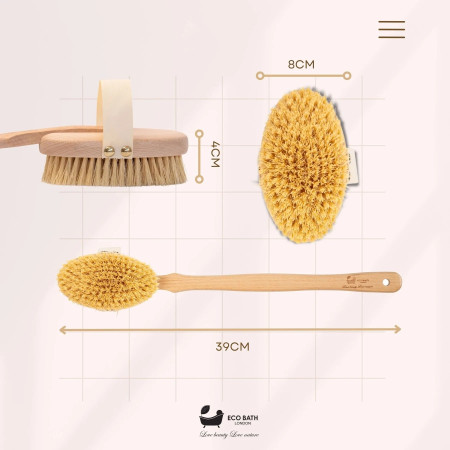 Natural Sisal Body Brush (Hard) | Βούρτσα Σώματος Με Σκληρή Τρίχα