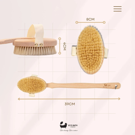 Βούρτσα σώματος με φυσική τρίχα | Natural Bristle Body Brush (soft)