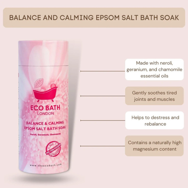 Εξισορροπητικά Άλατα Μπάνιου| Balance and Calming Epsom Salt Bath Soak | Tube 250gr