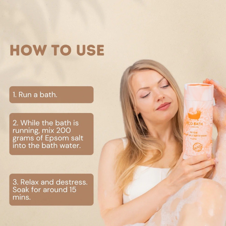 Αποτοξινωτικά Άλατα Μπάνιου| Detox Epsom Salt Bath Soak - Tube 250gr Αποτοξινωτικά Άλατα Μπάνιου| Detox Epsom Salt Bath Soak - Tube 250gr