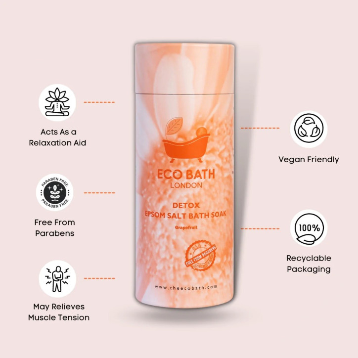 Αποτοξινωτικά Άλατα Μπάνιου| Detox Epsom Salt Bath Soak - Tube 250gr Αποτοξινωτικά Άλατα Μπάνιου| Detox Epsom Salt Bath Soak - Tube 250gr