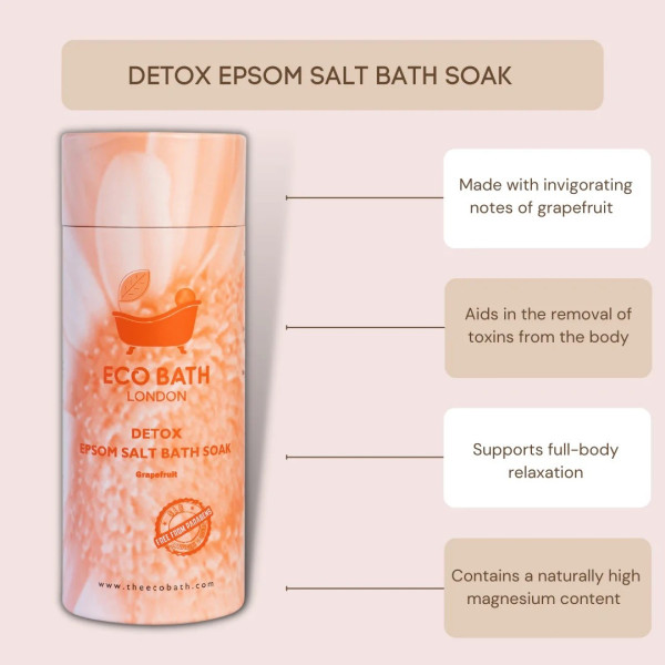 Αλατα Μπάνιου για Αποτοξίνωση | Detox Epsom Salt Bath Soak - Tube 250gr