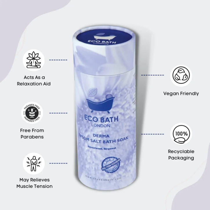 Ανυψωτικά Άλατα Μπάνιου | Derma Epsom Salt Bath Soak - Tube 250gr
