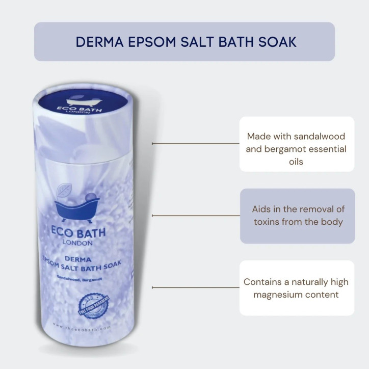 Ανυψωτικά Άλατα Μπάνιου | Derma Epsom Salt Bath Soak - Tube 250gr