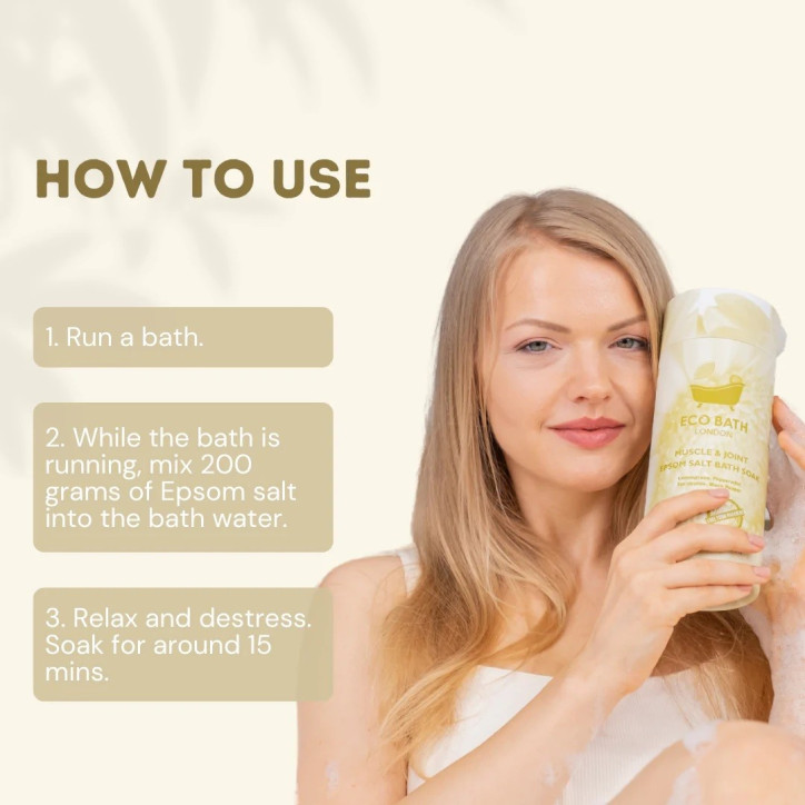 Άλατα Μπάνιου για Μύες & Αρθρώσεις | Muscle & Joint Epsom Salt Bath Soak - Tube 250gr
