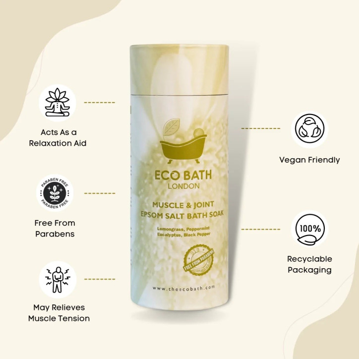 Άλατα Μπάνιου για Μύες & Αρθρώσεις | Muscle & Joint Epsom Salt Bath Soak - Tube 250gr