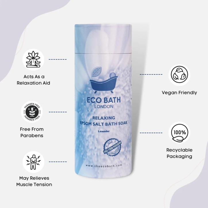 Χαλαρωτικά Άλατα Μπάνιου|Relaxing Epsom Salt Bath Soak - Tube 250gr Χαλαρωτικά Άλατα Μπάνιου|Relaxing Epsom Salt Bath Soak - Tube 250gr