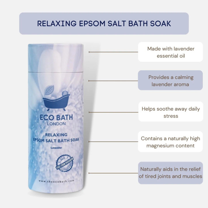 Χαλαρωτικά Άλατα Μπάνιου|Relaxing Epsom Salt Bath Soak - Tube 250gr Χαλαρωτικά Άλατα Μπάνιου|Relaxing Epsom Salt Bath Soak - Tube 250gr