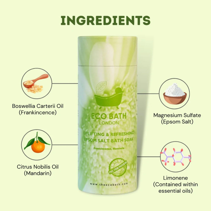 Αναζωογονητικά Άλατα Μπάνιου| Uplifting and Refreshing Epsom Salt Bath Soak 250gr Αναζωογονητικά Άλατα Μπάνιου| Uplifting and Refreshing Epsom Salt Bath Soak 250gr