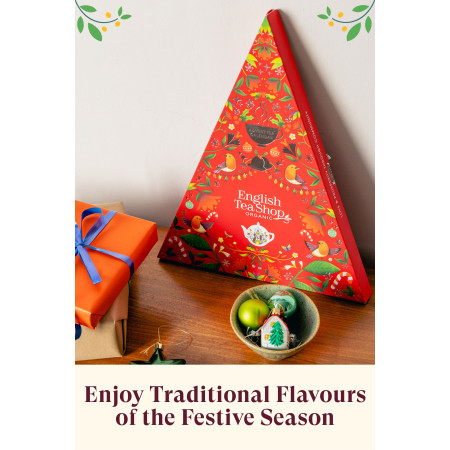 Πολυτελής Luxury Advent Calendar Triangular (Red) | 25 Pyramid Tea Bags