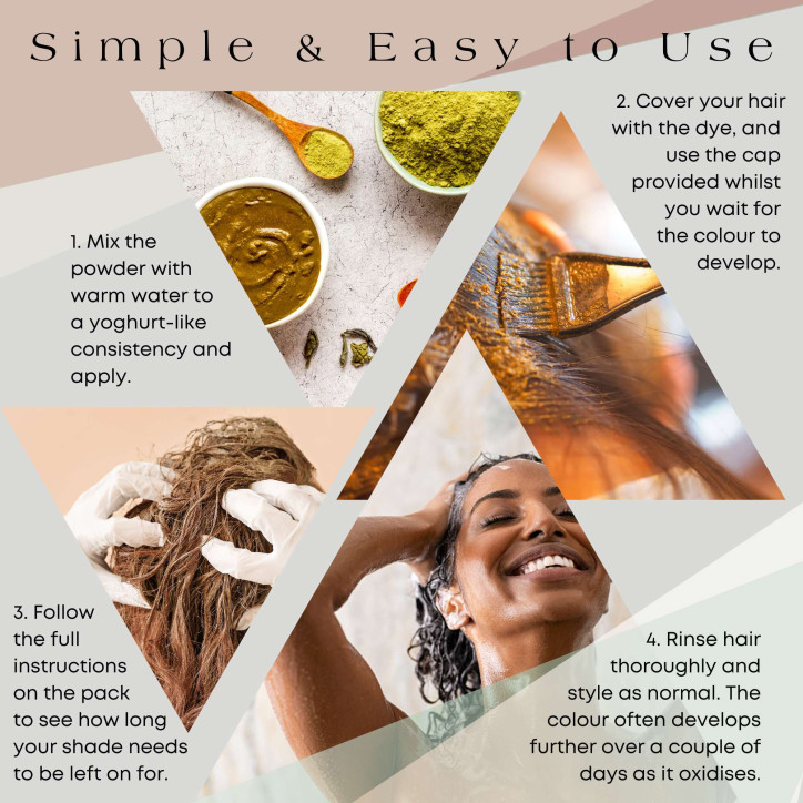 Βιολογική φυτική βαφή μαλλιών - Μαύρο | Indigo Black - Organic Herbal hair Colour