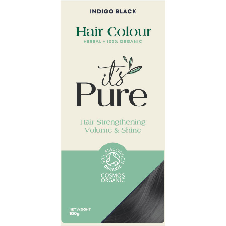 Βιολογική φυτική βαφή μαλλιών - Μαύρο | Indigo Black - Organic Herbal hair Colour