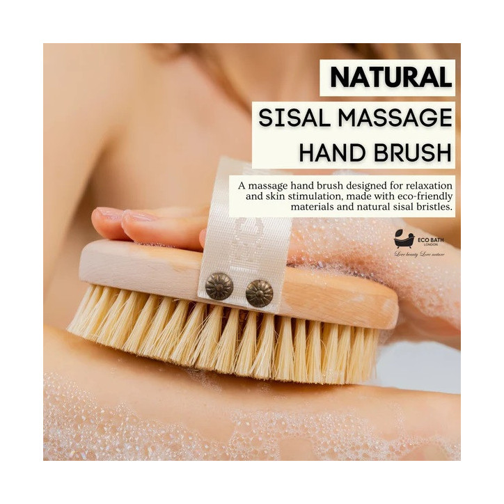 Eco Bath London | Βούρτσα Χειρός Με Σκληρή Τρίχα Σιζάλ