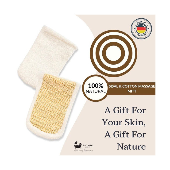 Eco Bath London | Γάντι μασάζ από Σισάλ και Βαμβάκι Eco Bath London | Γάντι μασάζ από Σισάλ και Βαμβάκι