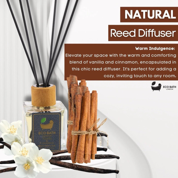 Eco Bath London | Αρωματικό Χώρου Βανίλια & Κανέλα - Diffuser | 100ml