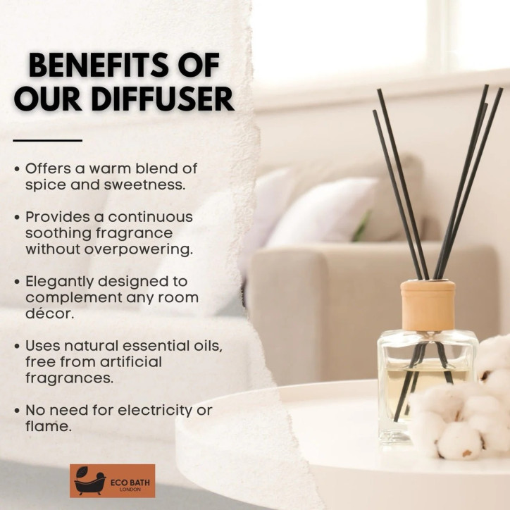 Eco Bath London | Αρωματικό Χώρου Βανίλια & Κανέλα - Diffuser | 100ml