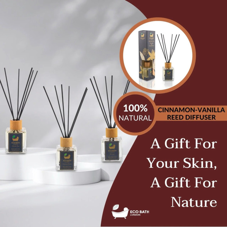 Eco Bath London | Αρωματικό Χώρου Βανίλια & Κανέλα - Diffuser | 100ml