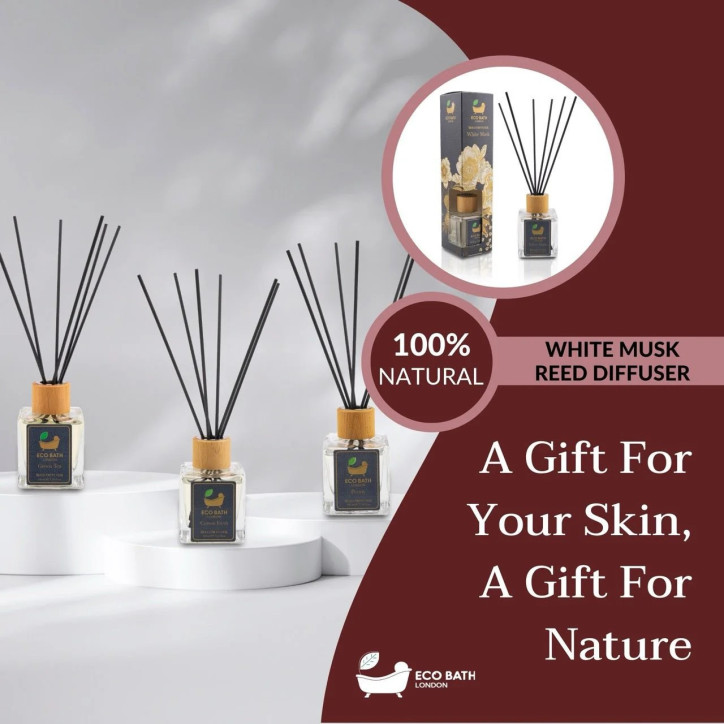 Eco Bath London | Αρωματικό Χώρου White Musk - Diffuser | 100ml Eco Bath London | Αρωματικό Χώρου White Musk - Diffuser | 100ml