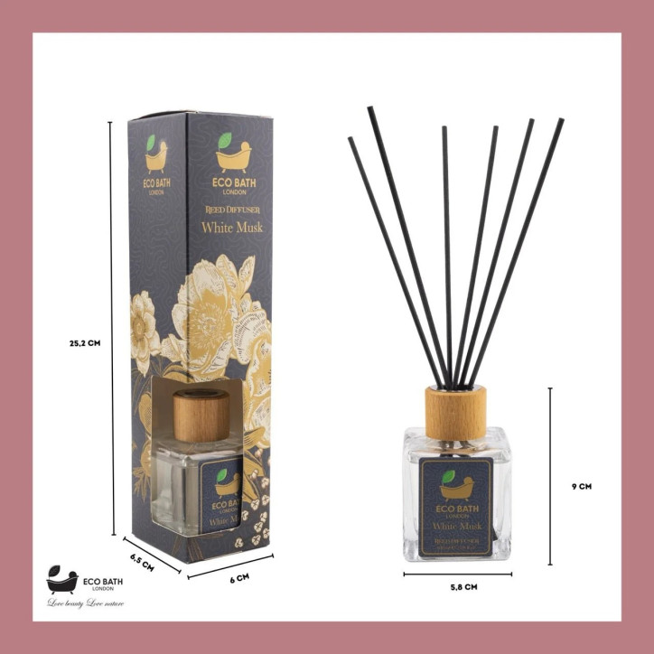 Eco Bath London | Αρωματικό Χώρου White Musk - Diffuser | 100ml Eco Bath London | Αρωματικό Χώρου White Musk - Diffuser | 100ml