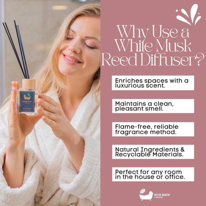 Eco Bath London | Αρωματικό Χώρου White Musk - Diffuser | 100ml Eco Bath London | Αρωματικό Χώρου White Musk - Diffuser | 100ml