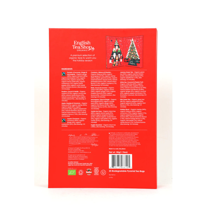 Advent Calendar Tea Book - Red 25 Pyramids - NEW FOR 2025