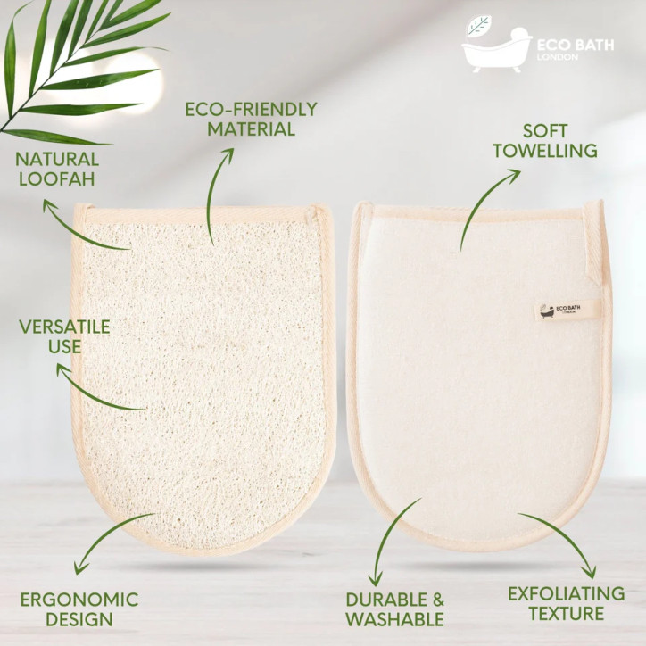 Γάντι μπάνιου από φυσική λούφα | Natural Loofah Bath Mitt