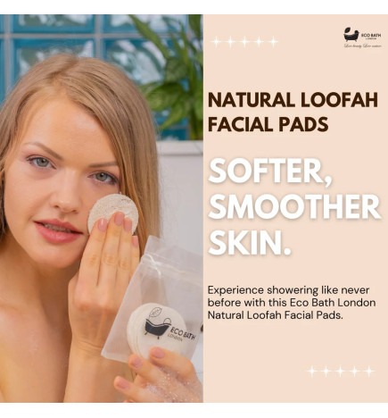 Δίσκοι προσώπου από φυσική λούφα | Natural Loofah Facial Disks (6x1)
