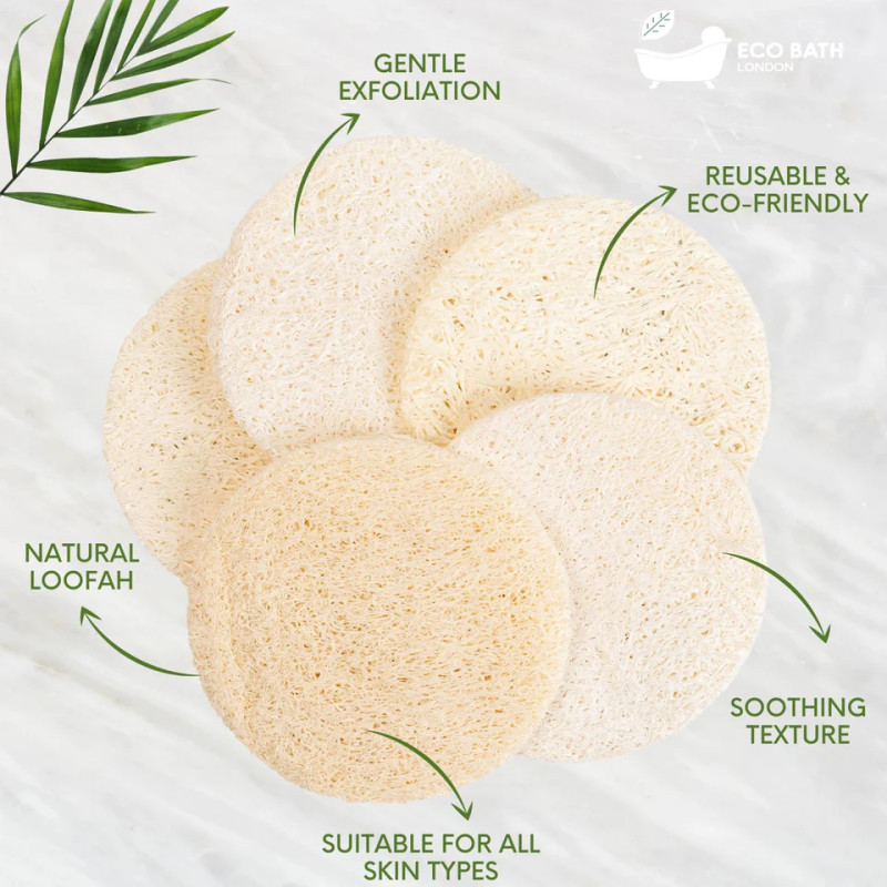 Δίσκοι προσώπου από φυσική λούφα | Natural Loofah Facial Disks (6x1)