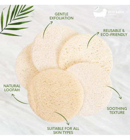 Δίσκοι προσώπου από φυσική λούφα | Natural Loofah Facial Disks (6x1)