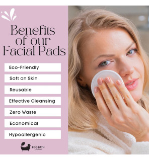 Επαναχρησιμοποιούμενα Πανάκια Ντεμακιγιάζ Bamboo | Reusable Bamboo Makeup Remover Pads - Set of 12