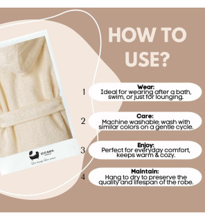 Παιδικό μπουρνούζι μπάνιου από οργανικό βαμβάκι (10-12χρ) | Kids Robe