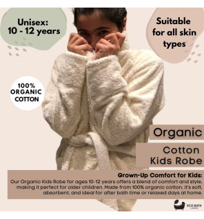 Παιδικό μπουρνούζι μπάνιου από οργανικό βαμβάκι (10-12χρ) | Kids Robe