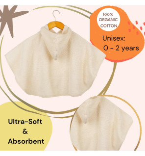 Κάπα για μωρά από οργανικό βαμβάκι (0-2χρ)| Organic Cotton Baby Poncho