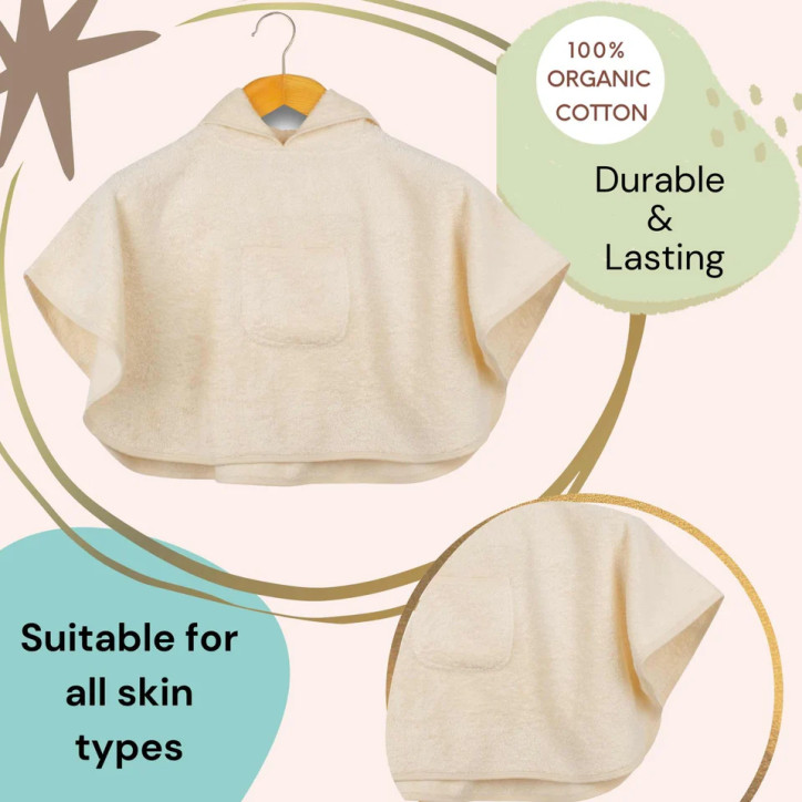 Κάπα για μωρά από βιολογικό βαμβάκι (0-2χρ)| Organic Cotton Baby Poncho