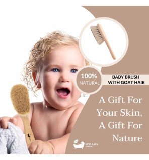 Βρεφική Βούρτσα Μπάνιου | Baby Brush Goat Hair