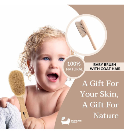 Βρεφική Βούρτσα Μπάνιου | Baby Brush Goat Hair