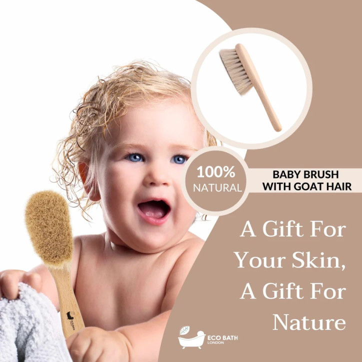 Βρεφική Βούρτσα Μπάνιου | Baby Brush Goat Hair