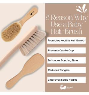 Βρεφική Βούρτσα Μπάνιου | Baby Brush Goat Hair