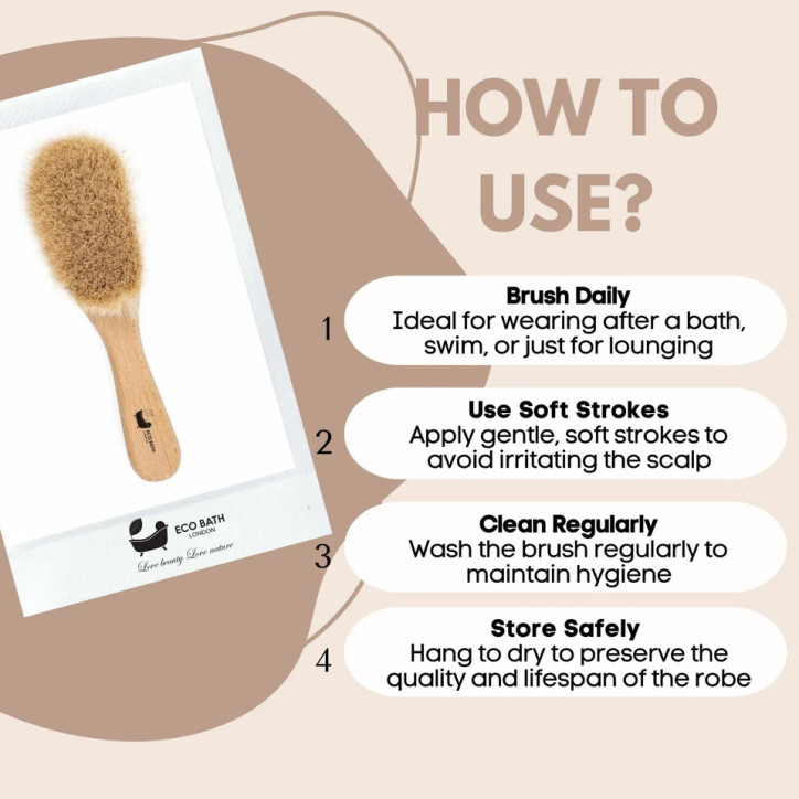 Βρεφική Βούρτσα Μπάνιου | Baby Brush Goat Hair
