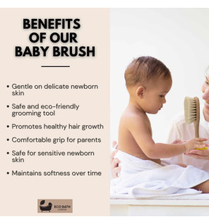 Βρεφική Βούρτσα Μπάνιου | Baby Brush Goat Hair