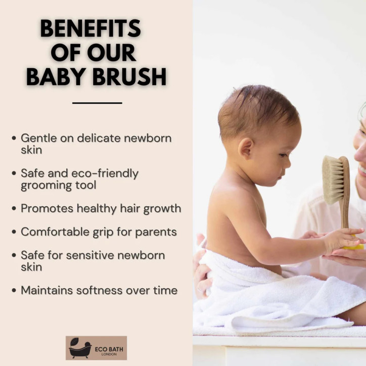 Βρεφική Βούρτσα Μπάνιου | Baby Brush Goat Hair