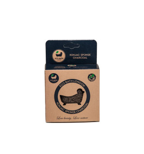 Eco Bath London |Σφουγγάρι Konjac με άνθρακα για απολέπιση προσώπου