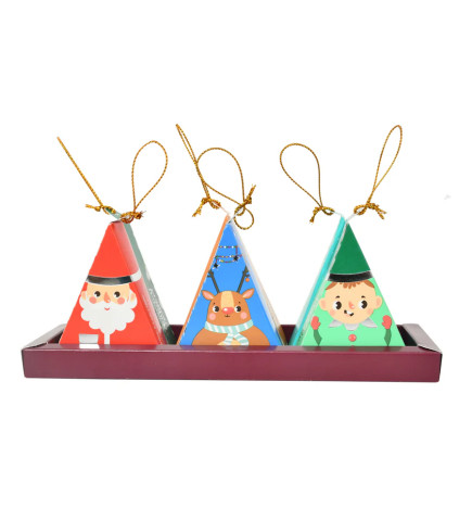 Christmas Tree Collection - White Wonders -6 Pyramid Gift Pack