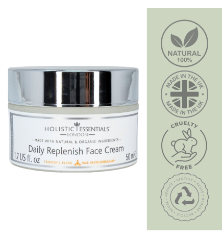 Καθημερινή Κρέμα Επανόρθωσης | Daily Replenish Face Cream: Re-Balance Formula - TRIDOSHIC (organic) | 50gr