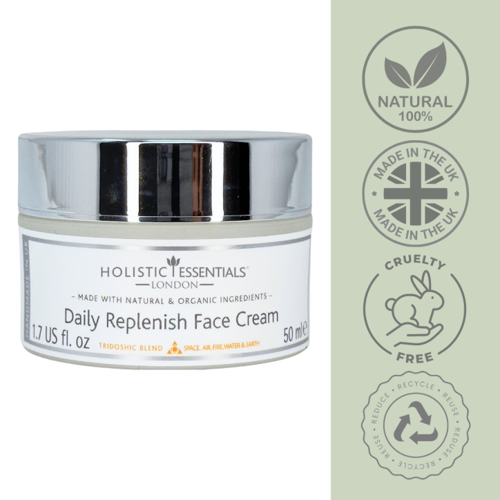 Καθημερινή Κρέμα Επανόρθωσης | Daily Replenish Face Cream: Re-Balance Formula - TRIDOSHIC (organic) | 50gr
